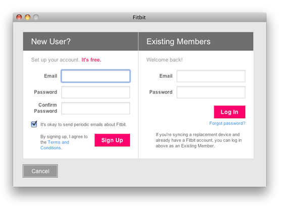 Setup: Log In